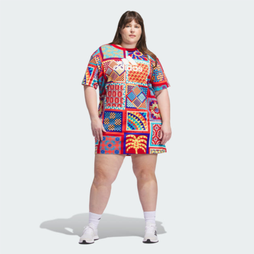 Adidas womens x farm rio slim dress (plus size)