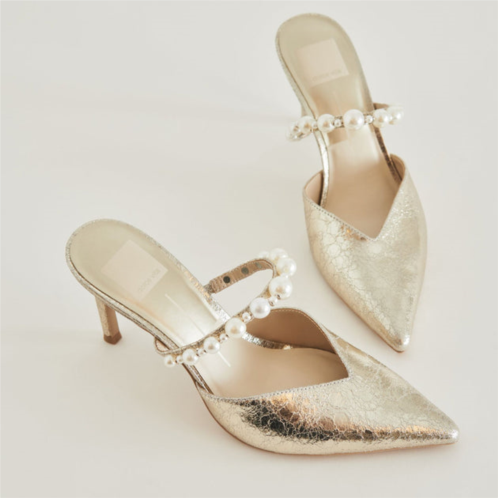 Dolce Vita kanika heels vintage gold pearls