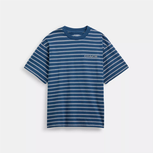 Coach Outlet stripe t shirt in organic cotton