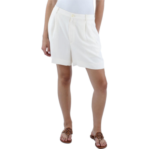 POLO RALPH LAUREN womens high rise pleated casual shorts