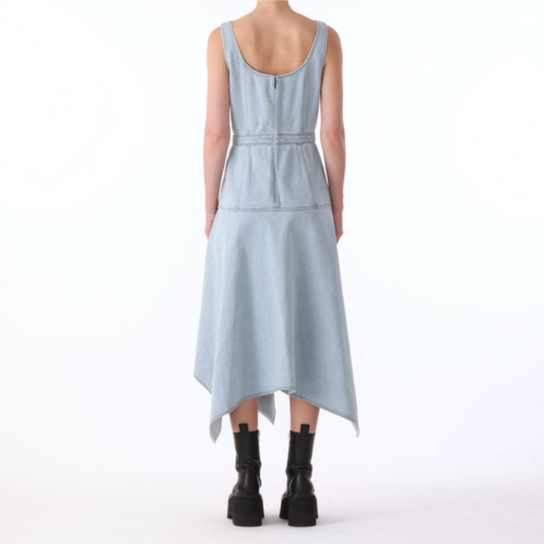 Jason Wu s/l denim dress w/ asymmetrical hem