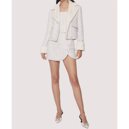 LOST + WANDER louise jacket in off white multi