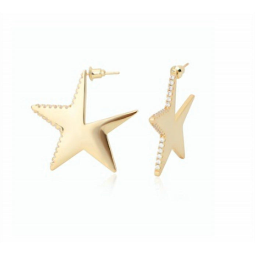 Vintage Havana gail star earrings in gold