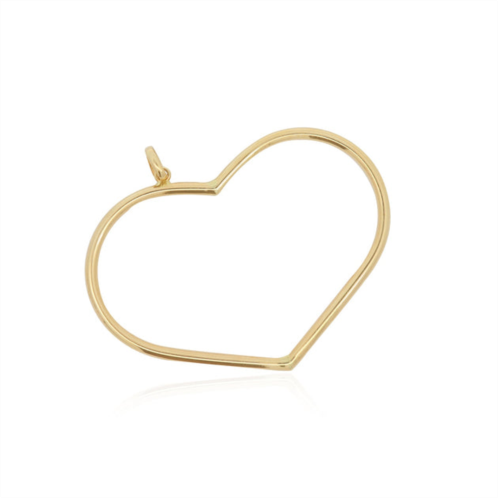 The Lovery extra large gold open heart charm