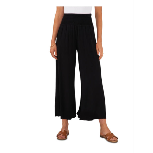 Vince Camuto plus womens smocked rayon wide leg pants