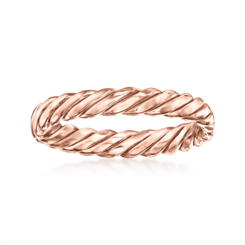 RS Pure by ross-simons 14kt rose gold twisted ring