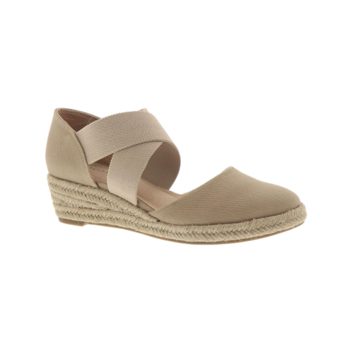 LifeStride keaton womens canvas slip on wedge heels