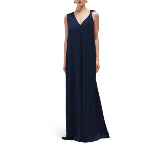 Careste faith silk maxi dress in midnight blue