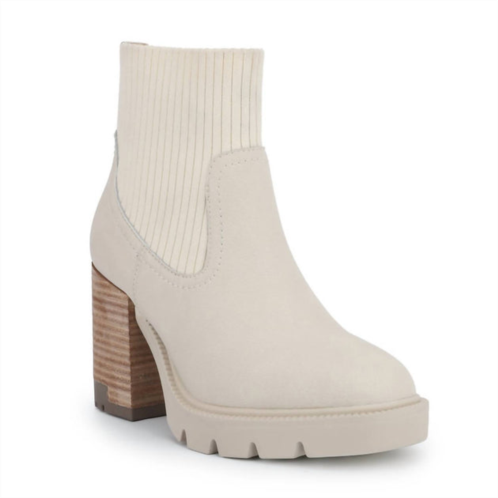 Vintage Havana vedder bootie in off white