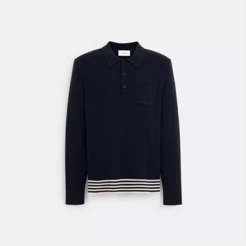 Coach Outlet long sleeve knit polo