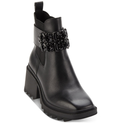 Karl Lagerfeld Paris womens leather jeweled ankle boots