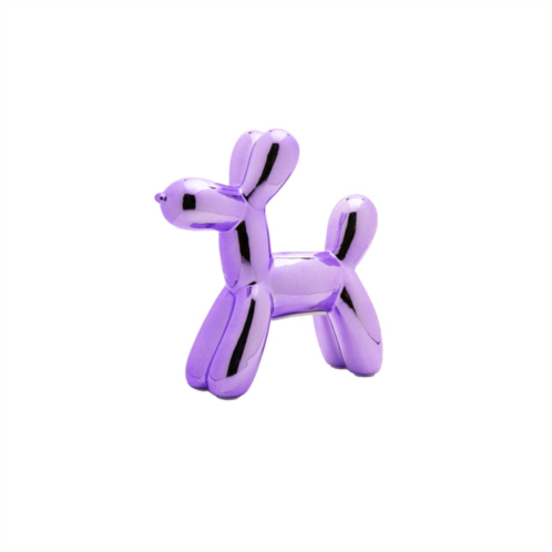 Interior Illusion Plus interior illusions plus lavender mini ceramic dog piggy bank - 7.5 tall