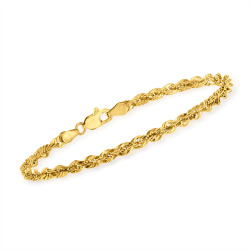 Ross-Simons 14kt yellow gold 3.2mm rope chain bracelet