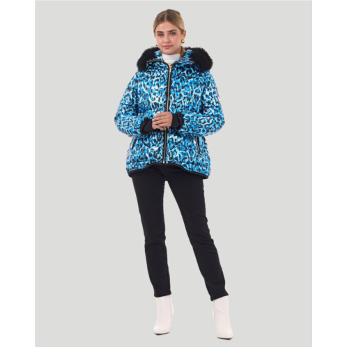 Gorski apres-ski jacket with detachable fox hood trim