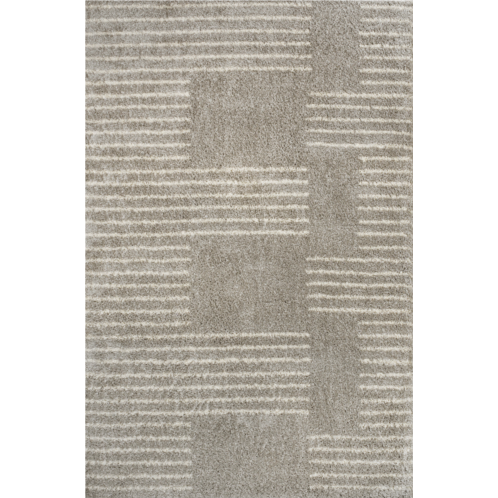 JONATHAN Y petra abstract stripe geometric shag area rug