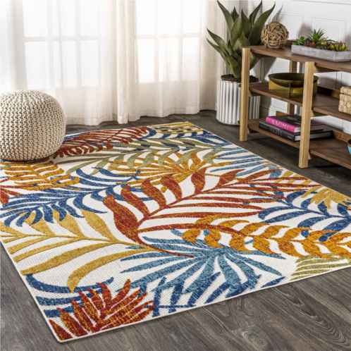 JONATHAN Y tropics palm leaves indoor/outdoor area rug