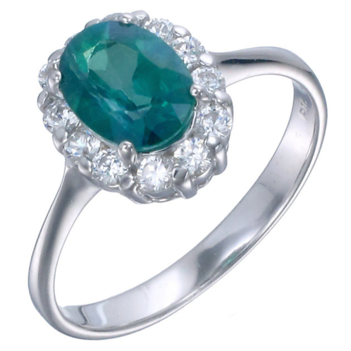 Vir Jewels sterling silver green topaz ring (1.10 ct)