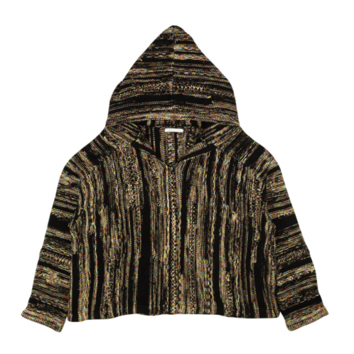 John Elliott black multi space dye poncho cape