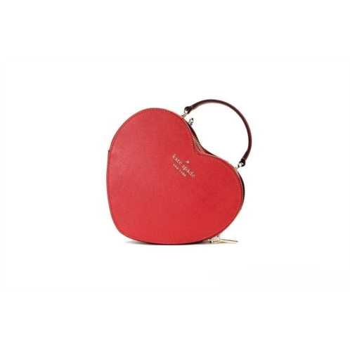 Kate Spade love shack candied cherry saffiano top handle heart crossbody handbag womens