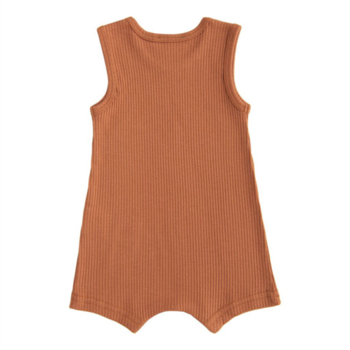 BANBLU orange terracotta sleeveless modal romper