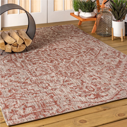 JONATHAN Y estrella bohemian medallion textured weave indoor/outdoor area rug