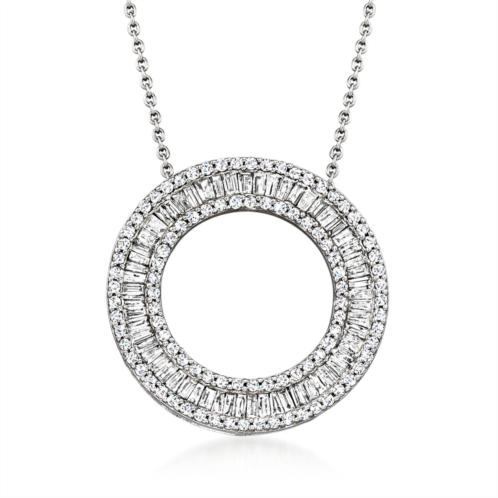 Ross-Simons diamond circle pendant necklace in sterling silver