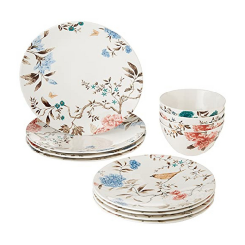 Lenox sprig & vine 12-piece dinnerware set, 17.30 lb, white