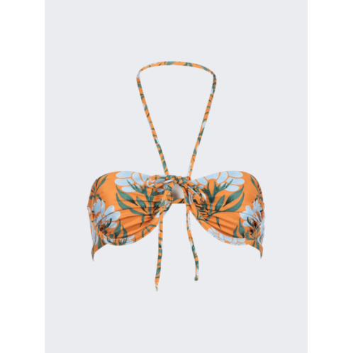 Agua by Agua Bendita bronce halter bikini top