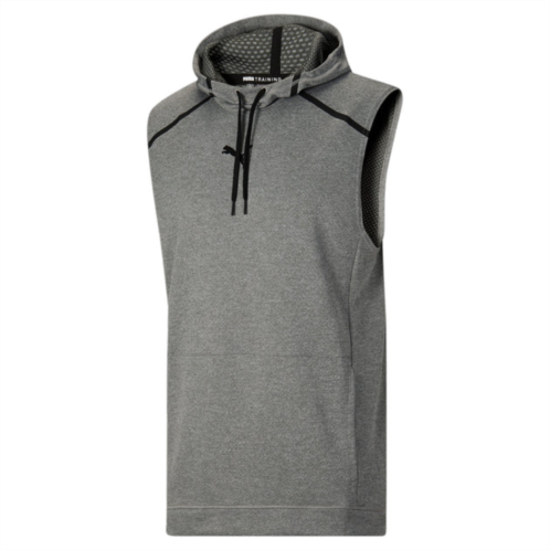 Puma mens tech knit sleeveless training hoodie