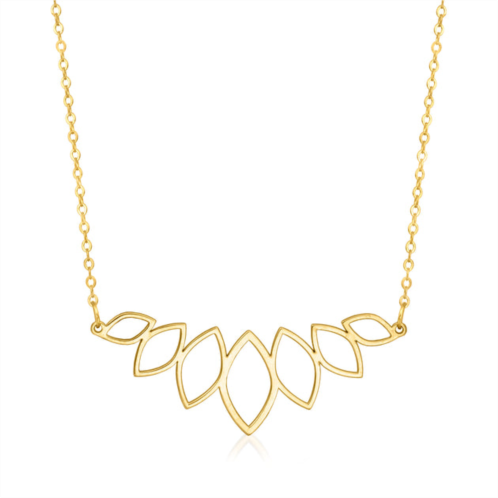 Ross-Simons italian 14kt yellow gold graduated petals necklace