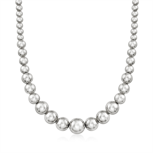 Ross-Simons italian 6-14mm sterling silver graduated bead necklace