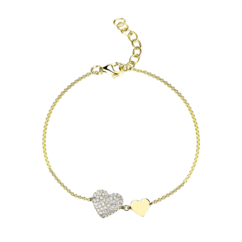 Sabrina Designs 14k gold & diamond heart bracelet