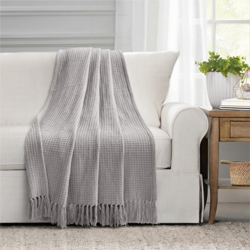 Lush Decor waffle cotton knit throw single