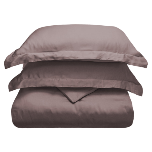 Superior modal from beechwood 300-thread count solid deep duvet cover and pillow sham set