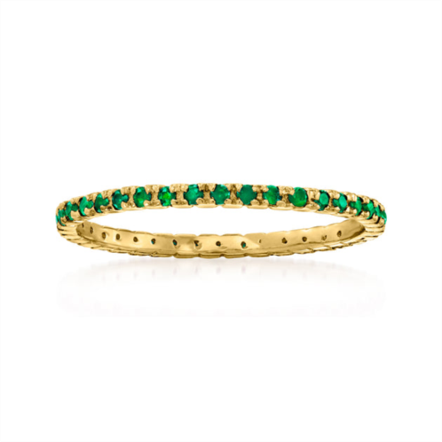 RS Pure ross-simons emerald eternity band in 14kt yellow gold