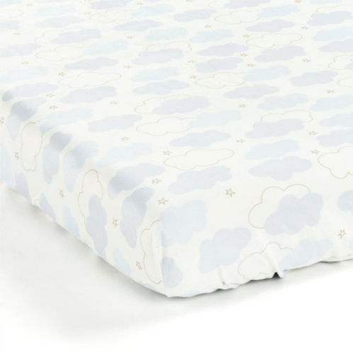 Lush Decor goodnight little moon clouds soft & plush fitted crib sheet