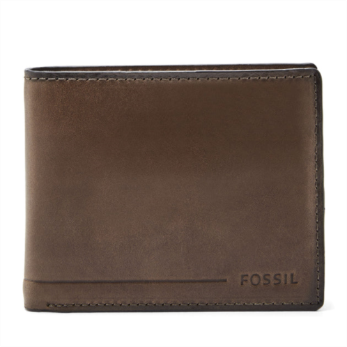 Fossil mens allen leather rfid passport case