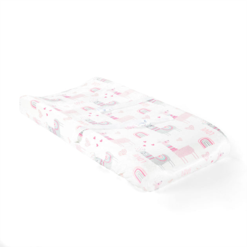 Lush Decor llama love soft & plush changing pad cover