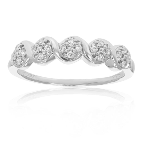 Vir Jewels 1/8 cttw round cut lab grown diamond engagement ring .925 sterling silver prong set