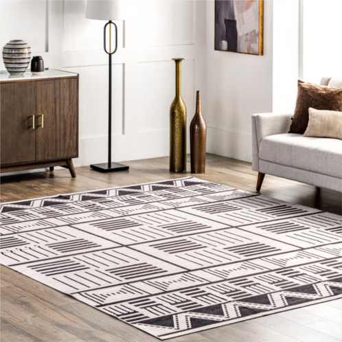 NuLOOM evia tribal stripes machine washable area rug