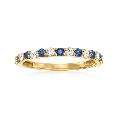 Ross-Simons sapphire and . diamond ring in 14kt yellow gold