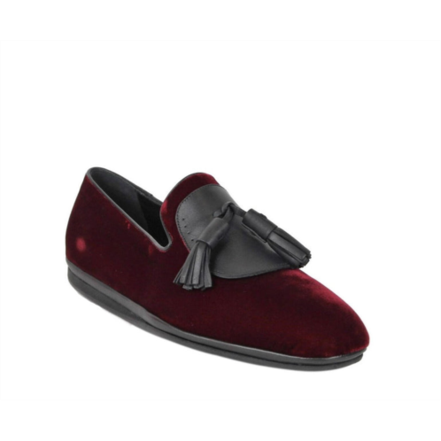 Salvatore Ferragamo mens velvet tassel loafer