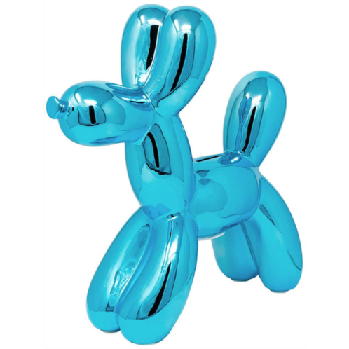 Interior Illusion Plus interior illusions plus blue ceramic dog piggy bank - 12 tall