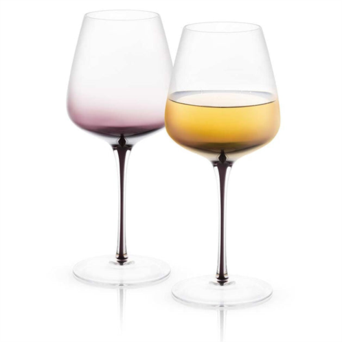 JoyJolt black swan crystal white wine glasses - 17.8 oz - set of 2