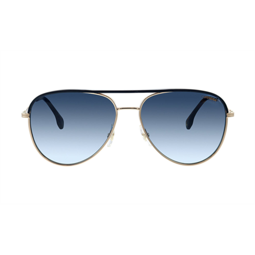 Carrera ca car a209 gold metal pilot sunglasses blue gradient lens