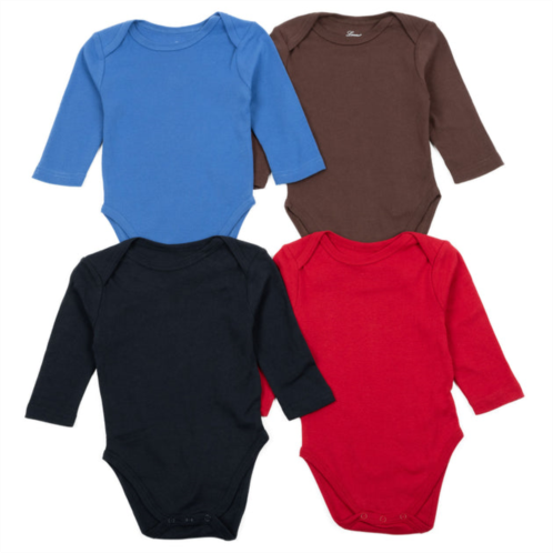 Leveret baby four pack long sleeve bodysuit