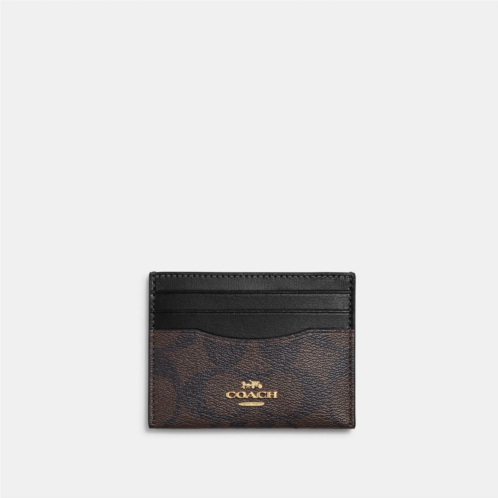 Coach Outlet slim id card case in signature canvas