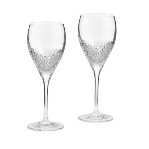 Wedgwood vera wang diamond mosaic goblet 8.5in h, set of 2