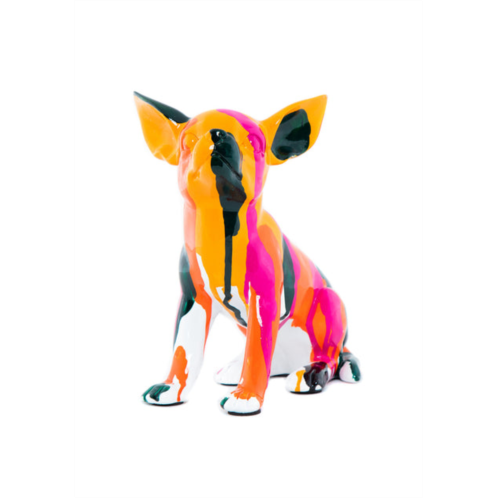 Interior Illusion Plus interior illusions plus sitting chihuahua splatter art dog - 7 tall