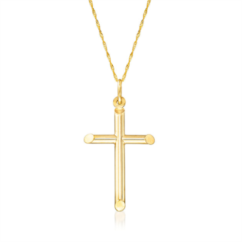 Ross-Simons italian 14kt yellow gold cross pendant necklace